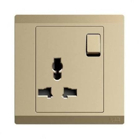 BSEED Wall Switched Universal Socket Glass Panel Powe